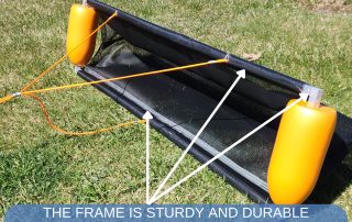 Sturdy 6061 aluminum frame detail